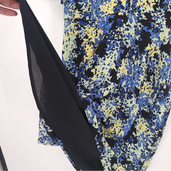 Talbots Chiffon Floral Dress Ruffle Sleeve A-Line Easter Party Womens 10 NWT - Picture 11 of 16